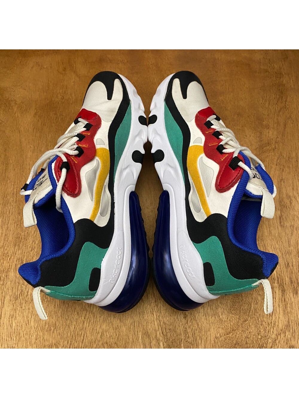 Nike Air Max 270 React Shoes Youth Size 6.5 Y Multi Bauhaus Sneakers BQ0103-001 - Picture 6 of 15